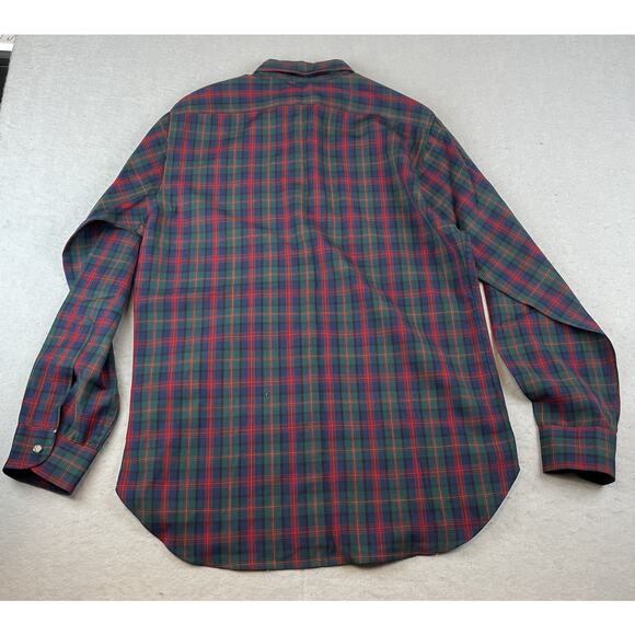 Pendleton Vintage Mens Sz M Maclennan Plaid Button Down Shirt Red Green - Picture 10 of 13